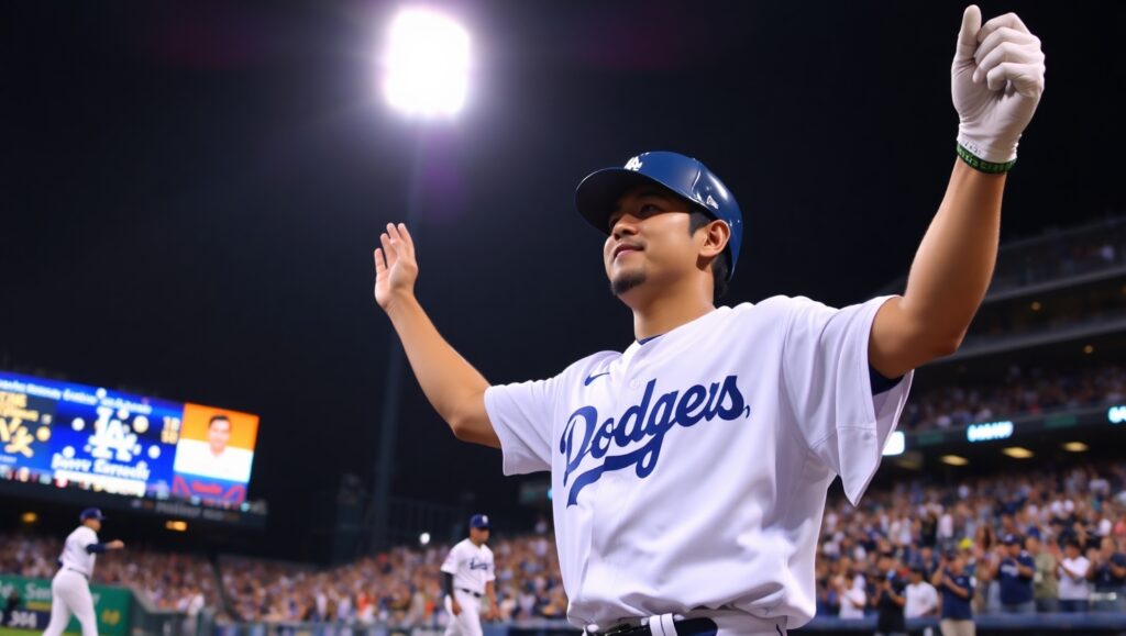 Flux_Schnell_Shohei_Ohtani_in_a_Los_Angeles_Dodgers_uniform_ce_1